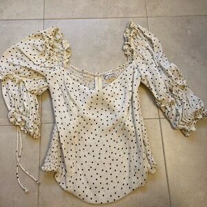 Reformation Polka Dot Top
